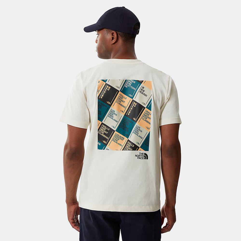 The North Face Climb Graphic Ανδρικα T Shirt - Ασπρα (BCUJ10456)